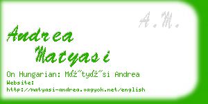 andrea matyasi business card